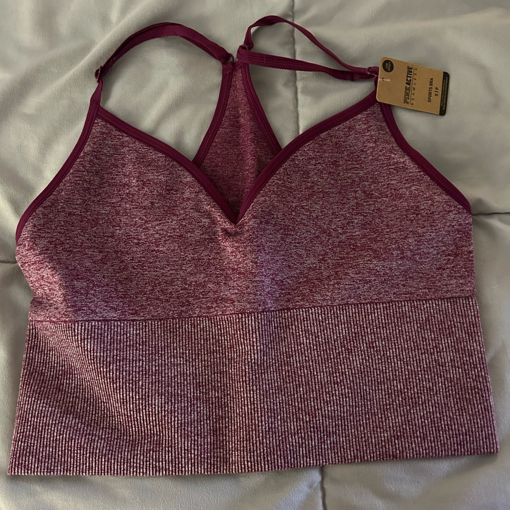 Victoria's Secret Maroon Heathered Sports Bra